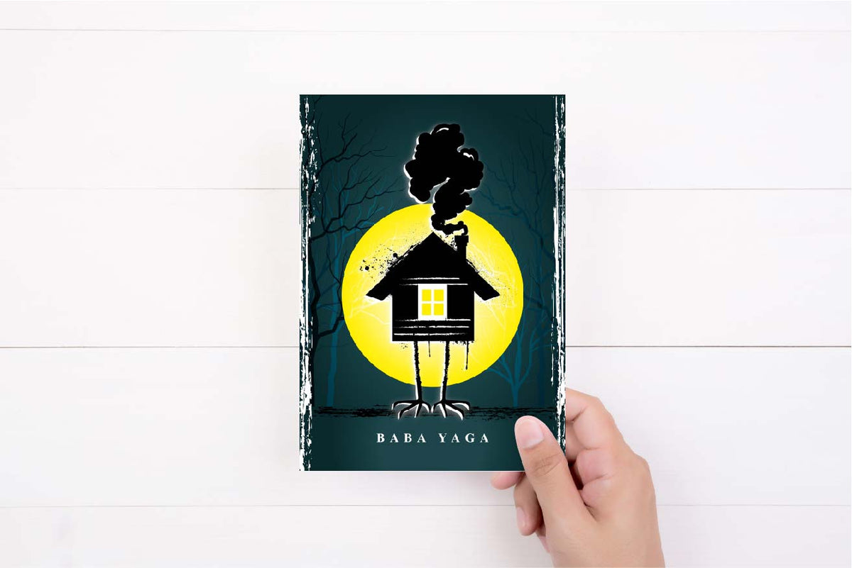 Baba Yaga Greeting Card | Baba Jaga | Slavic Folklore | Birthday Card