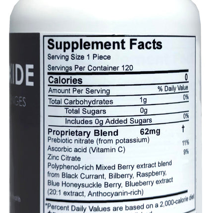Nitric Oxide Lozenges 120 Count – Supports Blood Pressure, Circulation & Vascular Health