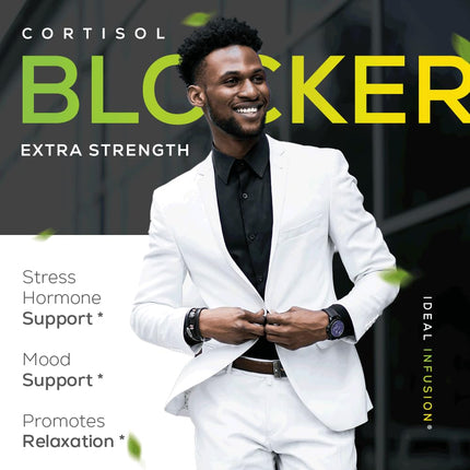 Cortisol Blocker & Mood Support – 60 Servings (Vegan) | Astragalus, Ashwagandha & Passion Flower