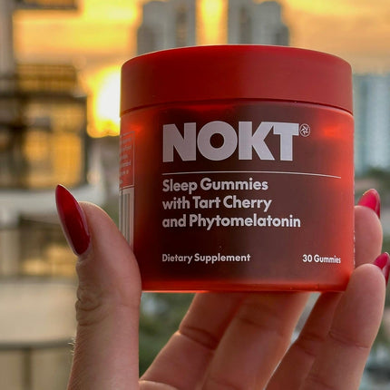 NOKT Sleep Gummies - Tart Cherry, Plant-Based Melatonin, Sugar-Free & Gluten-Free (30 Gummies)