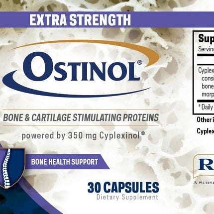 Ostinol Standard 350mg - Bone & Joint Supplement | Stem Cell Activation Certified | Bio Active Protein Complex for Moderate Bone Loss & Moderate Joint Disfunction - 30 Capsules
