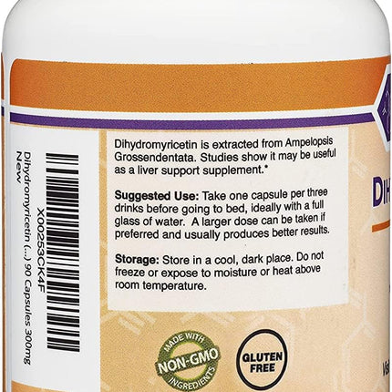 Double Wood DHM Depot – Liver Support, 50 Capsules (300 mg each) Pack of 2 – Non-GMO & Gluten Free