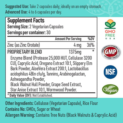 Liver Medic Candida Complex - Probiotic with Oregano Oil & Digestive Enzymes