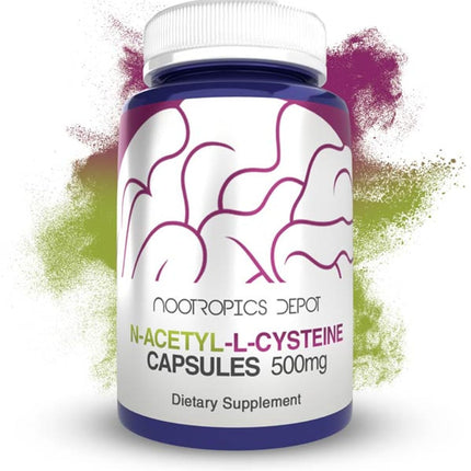 Nootropics Depot NAC 500mg Capsules – N-Acetyl L-Cysteine, 180 Count