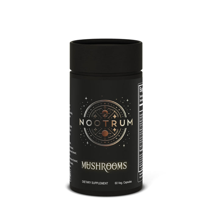 Nootrum Mushrooms | 1 Month Capsule Supply with Lion's Mane, Cordyceps & Reishi