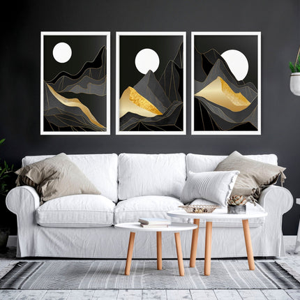 Scandinavian interior decor | set of 3 wall art prints for Living room