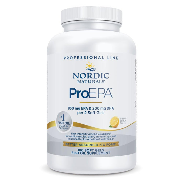 Nordic Naturals ProEPA Lemon 180 Soft Gels | 1210 mg Omega-3 High-Intensity EPA Formula