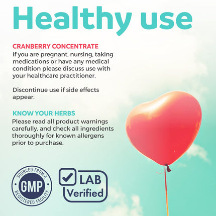 Organic Cranberry Extract Capsules — 50X Potency Cranberry Pills (4 Month Supply) — Vegan, Non-GMO, USDA Organic