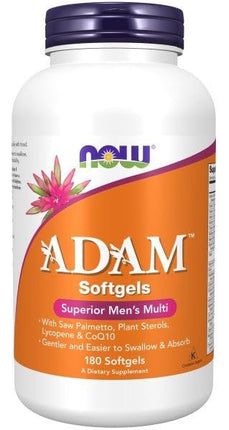 NOW Foods Adam Men's Multivitamin Softgels - 180 Count | Daily Multivitamin for Men