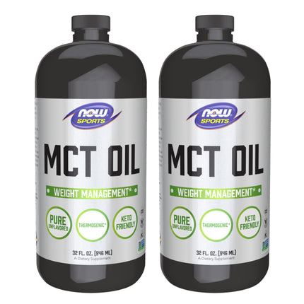 NOW Foods MCT Oil 32 oz Pack of 2 – Coconut-Derived, Keto-Friendly, Plant-Based