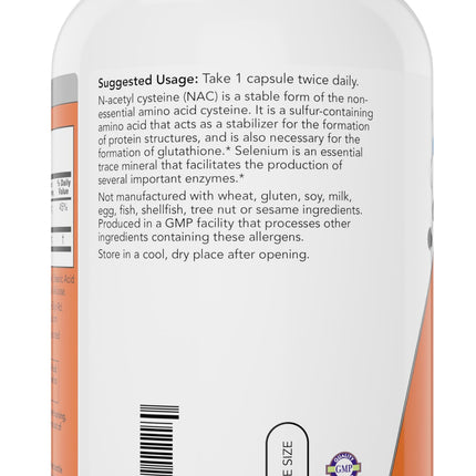 NOW Foods NAC 600 mg with Selenium - 400 Capsules | N-Acetyl Cysteine Supplement