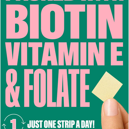 NuStrips Beauty Strips – Biotin, Folate & Vitamin E for Hair, Skin & Nails