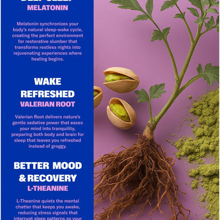 NuStrips Sleep Strips – 5mg Melatonin, Valerian, L-Theanine & B6 (Blueberry) | Vegan, Non-GMO