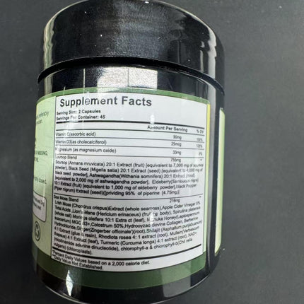 Nukupuns Soursop Capsules – 24-in-1 Formula, Non-GMO, 90 Vegan Caps