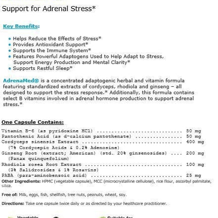 Numedica - Adrenamed 60 Vegetable Capsules | AdrenaMed 60C