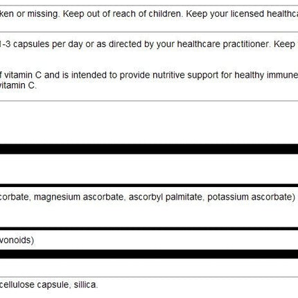 Nutra BioGenesis BioPotent C Vitamin C Capsules – Immune Support, 1200 mg, Vegan, 135 Vegetarian Capsules