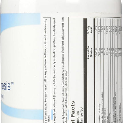 UltraGenesis Iron-Free Multivitamin for Women & Men – Immune Support for 50+ | Plant-Based 180 Vegan Capsules