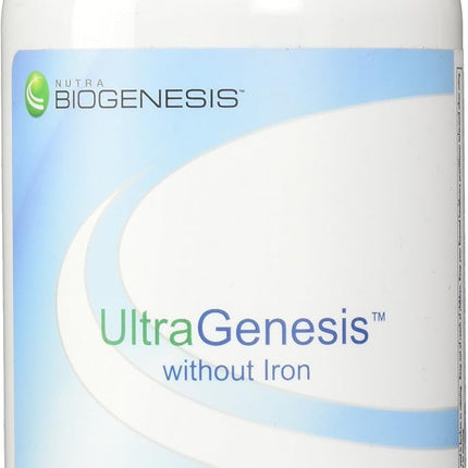 UltraGenesis Iron-Free Multivitamin for Women & Men – Immune Support for 50+ | Plant-Based 180 Vegan Capsules