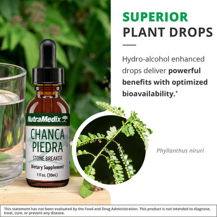 NutraMedix Chanca Piedra Drops – Kidney & Liver Health (1oz/30ml) Pack of 2