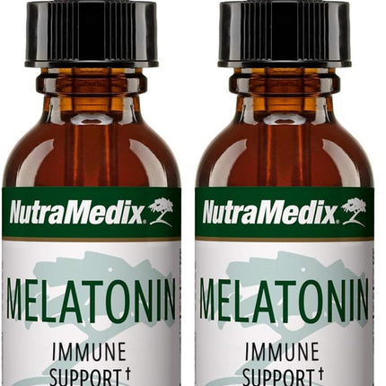 NutraMedix Melatonin Night Time Drops - Sleep Support for Occasional Sleeplessness (1oz/30ml) Pack of 2