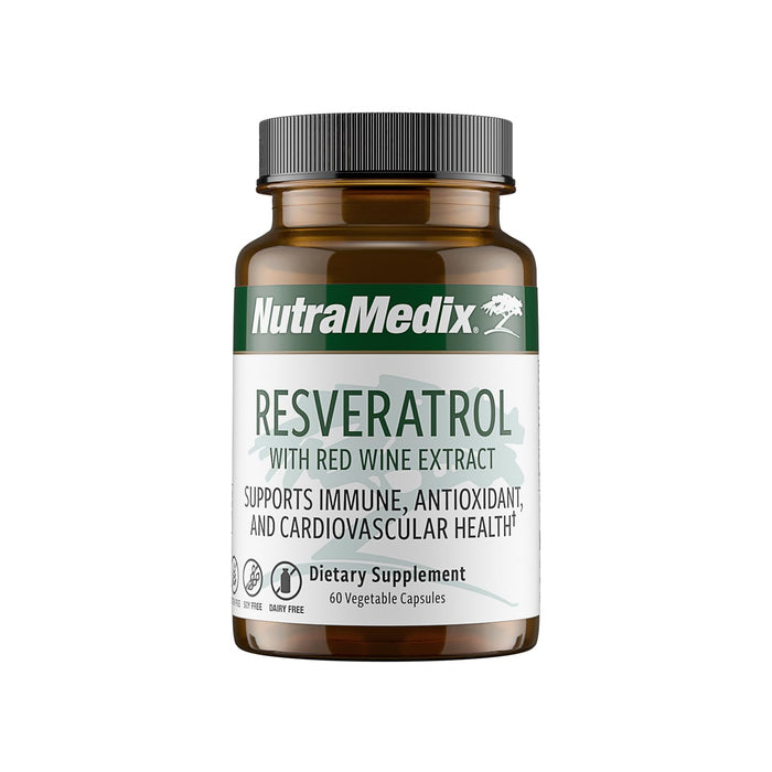NutraMedix Resveratrol Capsules – Bioavailable Antioxidants from Red Wine Extract & Grape Skins (60 Capsules)