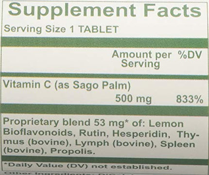 Nutri-West Sago-C-500 90 Tablets - Vitamin C Supplement