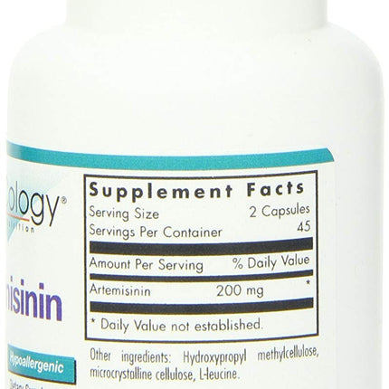 Nutricology Artemisinin Supplement - GI Tract Support, Pure Qinghaosu, Thujone-Free, 90 Count