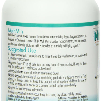Nutricology MultiMin - Multi Minerals Supplement | Men & Women 120 Count