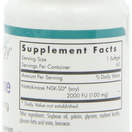 Nutricology NattoZyme NSK-SD 2000 FU Nattokinase - 60 Veg Softgels