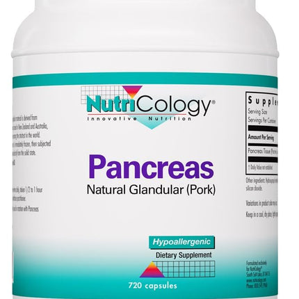 Nutricology Pancreas Dietary Supplement - Digestive Support | Hypoallergenic, Gluten Free, Vegetarian Capsule | 720 Count