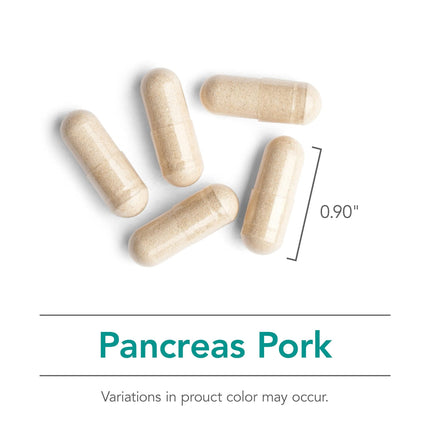Nutricology Pancreas Pork 425mg Supplement - Pancreas Natural Glandular, Pancreatic Enzymes, Amylase, Protease, Lipase, Hypoallergenic - 60 Count
