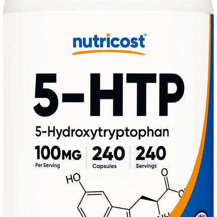Nutricost 5-HTP 100mg | 240 Vegetarian Capsules (5-Hydroxytryptophan) - Non-GMO & Gluten Free