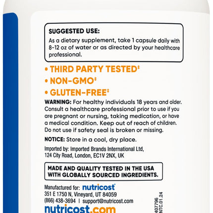 Nutricost 5-HTP 100mg | 240 Vegetarian Capsules (5-Hydroxytryptophan) - Non-GMO & Gluten Free