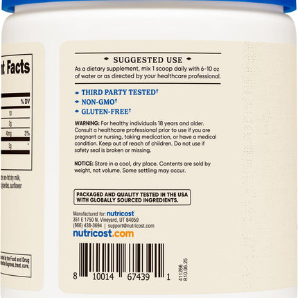 Nutricost Colostrum Powder 8 oz – 3 g per Serving, 76 Servings, 30% IgG, Lactoferrin, Non-GMO, Gluten Free