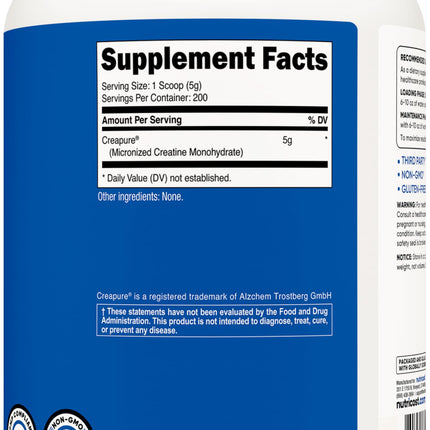 Nutricost Creapure Creatine Monohydrate Powder 1KG | 200 Servings