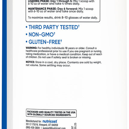 Nutricost Creatine Monohydrate Micronized Powder 500g – 5g Serving, 100 Servings