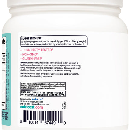 Nutricost Creatine Monohydrate Powder for Women – Peach Mango, 100 Servings, Vegetarian, Non-GMO, Gluten Free