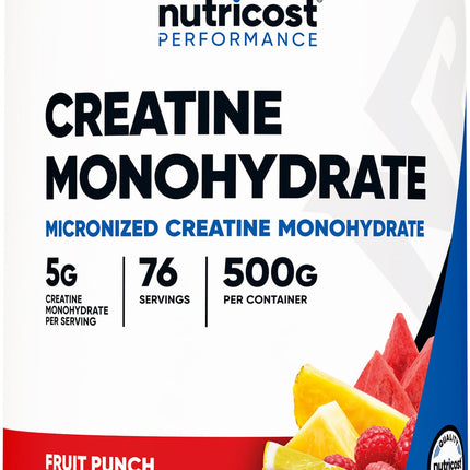 Nutricost Creatine Monohydrate Powder – Fruit Punch 500g
