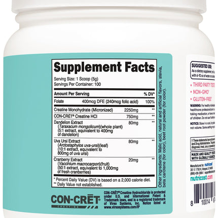 Nutricost Creatine Monohydrate Powder for Women – Peach Mango, 100 Servings, Vegetarian, Non-GMO, Gluten Free