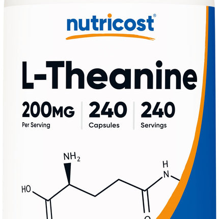Nutricost L-Theanine 200mg 240 Capsules - Double Strength