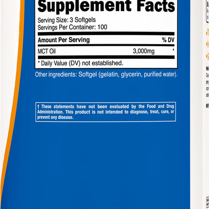 Nutricost MCT Oil Softgels 1000mg - 300 Softgels (3,000mg Serv) - Keto Friendly