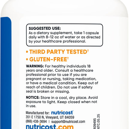 Nutricost Nattokinase 2000FU 120 Caps – Gluten Free, Non-GMO, Vegetarian (Pack of 2)