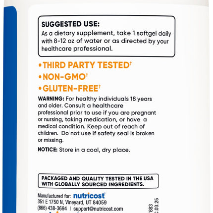 Nutricost Vitamin E 400 IU | 240 Softgel Capsules – Gluten Free, Non-GMO