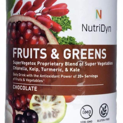 NutriDyn Fruits & Greens Super Vegetox | Organic Probiotic Green Powder 306.4g