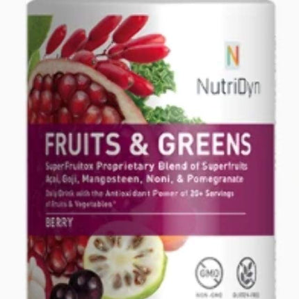 NutriDyn Fruits & Greens Super Vegetox | Organic Probiotic Green Powder 306.4g