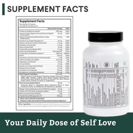 Nutritional Roots Multivitamin+ | Plant-Based Fermented Vitamins & Probiotics, 45 Servings