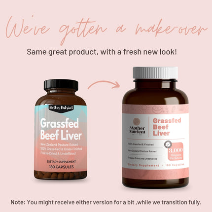 Mother Nutrient Grass-Fed Beef Liver Capsules – 180 Caps, 45-Day Supply, New Zealand Sourced