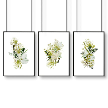 Office desk decor ideas | set of 3 wall art prints