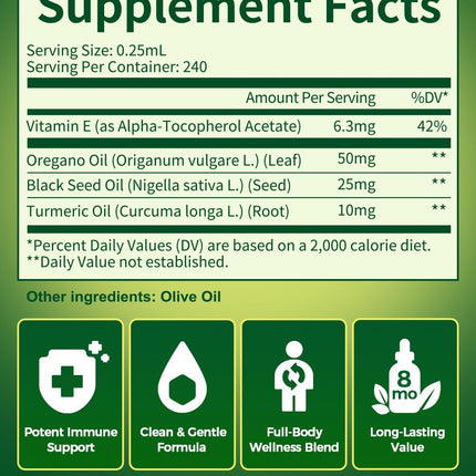 Lukaree 4-in-1 Oil of Oregano with Black Seed Oil – 80% Carvacrol, 2 oz, 2-Pack (Vegan, Non-GMO)
