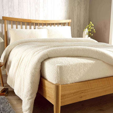 OLIVIA ROCCO Teddy Fleece Extra Deep Fitted Sheet Plush Soft Winter Bedding Snug Elastic